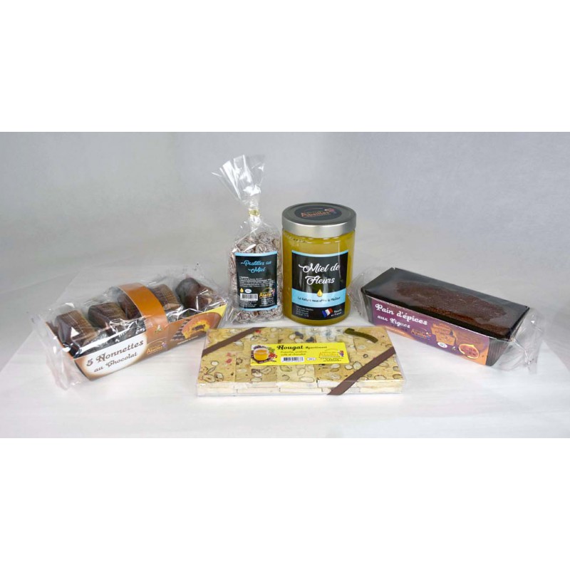 Grand Panier Garni Apicole - Coffret Chocolat