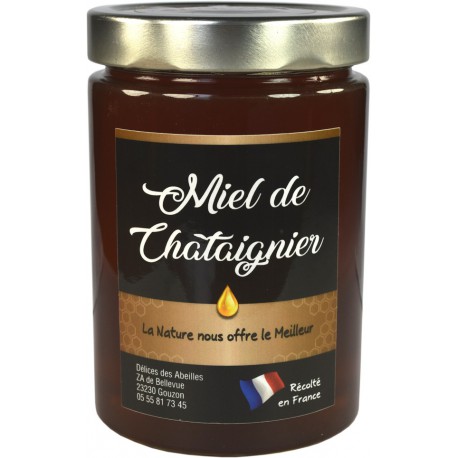 Miel de Châtaignier 750g - Délices des Abeilles : miels et nougats en Creuse